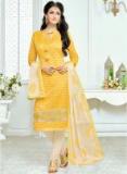 Saree Mall Yellow Printed Dress Material women