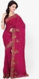 Saree Swarg Magenta Embroidered Saree Women