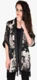 Sassafras Black Printed Shrug women