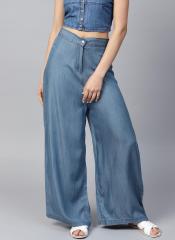 Sassafras Blue Solid Coloured Trousers women