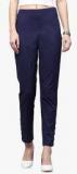 Sassafras Navy Blue Solid Coloured Pants Women