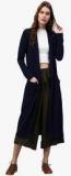 Sassafras Navy Blue Solid Shrug Women