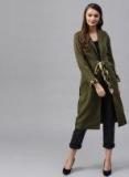 Sassafras Olive Solid Shrug Women