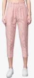 Sassafras Pink Striped Coloured Capri Women