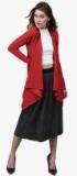 Sassafras Red Solid Shrug Women