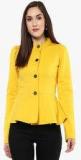 Sassafras Yellow Solid Winter Jacket women