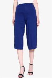 Sbuys Blue Solid Capri Women