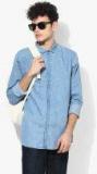 Scotch & Soda Blue Printed Regular Fit Casual Shirt Men