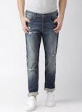 Scotch & Soda Blue Slim Fit Mid Rise Low Distress Stretchable Jeans Men