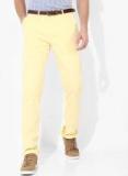 Scotch & Soda Yellow Solid Slim Fit Chinos men