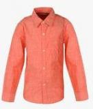 Scullers Kids Orange Casual Shirt Boys