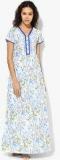 Sdl By Sweet Dreams Light Blue Printed Gown Women