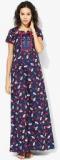 Sdl By Sweet Dreams Navy Blue Printed Gown women