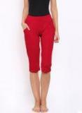 Sdl By Sweet Dreams Red Capris Women