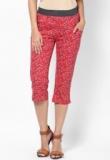 Sdl By Sweet Dreams Red Printed Capri Women