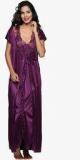 Secret Wish Purple Embroidered Sleepwear Women