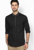 See Designs Black Solid Casual Shirt men