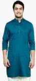 See Designs Blue Solid Kurta Men