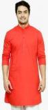 See Designs Red Solid Kurta men