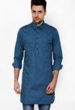 See Designs Solid Blue Kurta men