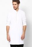 See Designs White Solid Slim Fit Kurta men