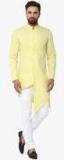 See Designs Yellow Solid Kurta Men