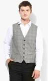 Selected Grey Checked Slim Waistcoat Men