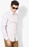 Selected White Printed Slim Fit Formal Shirt Men