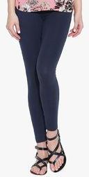 Sera Navy Blue Solid Legging Women