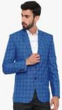 Shaftesbury London Blue Checked Blazer Men