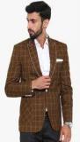 Shaftesbury London Brown Checked Blazer Men