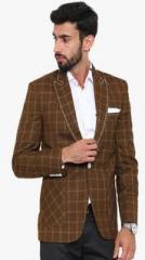 Shaftesbury London Brown Checked Blazer men