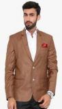 Shaftesbury London Brown Solid Blazer Men