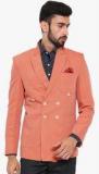 Shaftesbury London Peach Solid Blazer Men