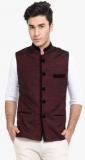 Shaftesbury London Wine Solid Waistcoat Men