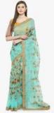 Shaily Aqua Printed Saree Women