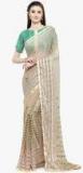 Shaily Cream Printed Saree Women