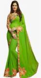 Shaily Green Embroidered Saree women