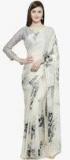 Shaily Off White Printed Saree Women