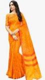 Shaily Orange Embellished Saree Women