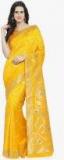 Shaily Yellow Pure Silk Woven Design Banarasi Saree Women