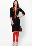 Shakumbhari Black Embroidered Kurta women