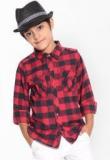 Shopper Tree Red Casual Shirt Boys