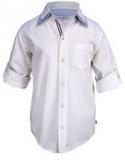 Shopper Tree White Casual Shirt Boys