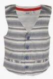 Shoppertree Grey Striped Waist Coat Girls