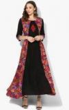 Shree Black Coloured Printed Maxi Dress women