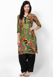 Shree Cotton Multi Printed Kurta Patiala Salwar women