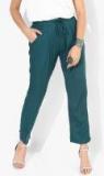 Shree Green Solid Regular Fit Coloured Pants Women