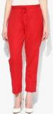 Shree Red Solid Trouser women