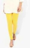 Shree Yellow Solid Leggings women